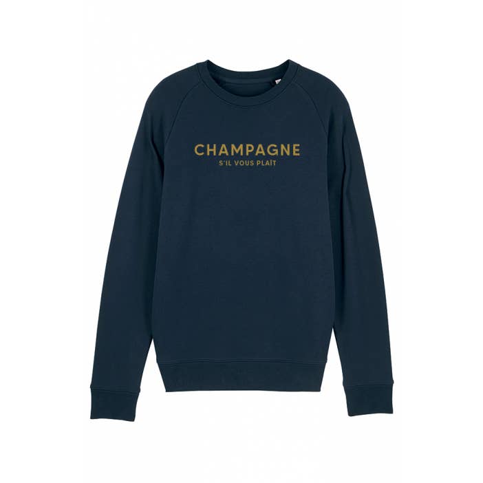 Tshirt Corner - Wholesale Graphic Sweatshirt - Women's - Women's Sweatshirt - Champagne Please - Glitter