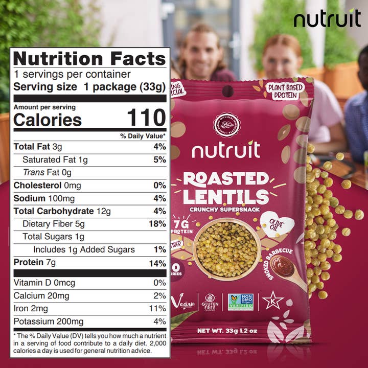 nutruit - Wholesale Chips - Nutruit Roasted Lentils(Variety 20 Pack)(Low MOQ Trial Box)