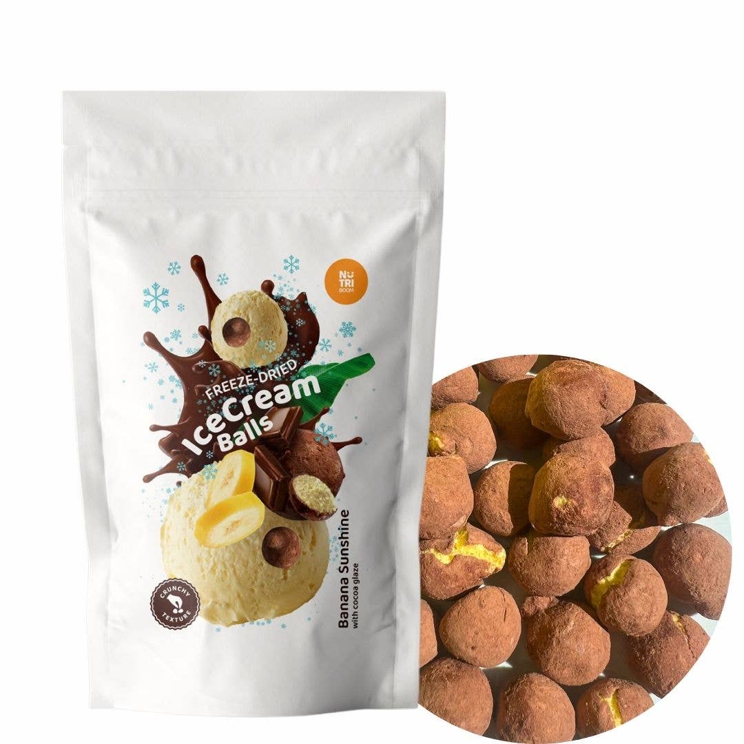 NutriBoom - Vente Glaces/sorbets - Boules de crème glacée lyophilisée Banane Sunshine 45 g2