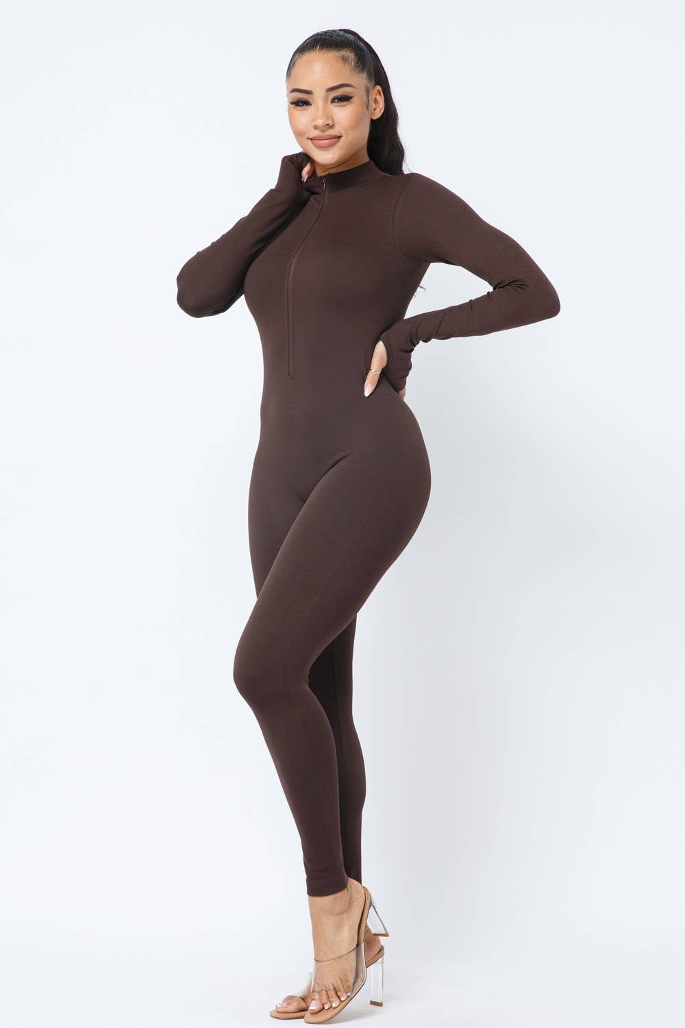 Boswell - Vendita all'ingrosso Tuta intera - Donna - Tuta a manica lunga con scollo a lupetto con cerniera frontale5