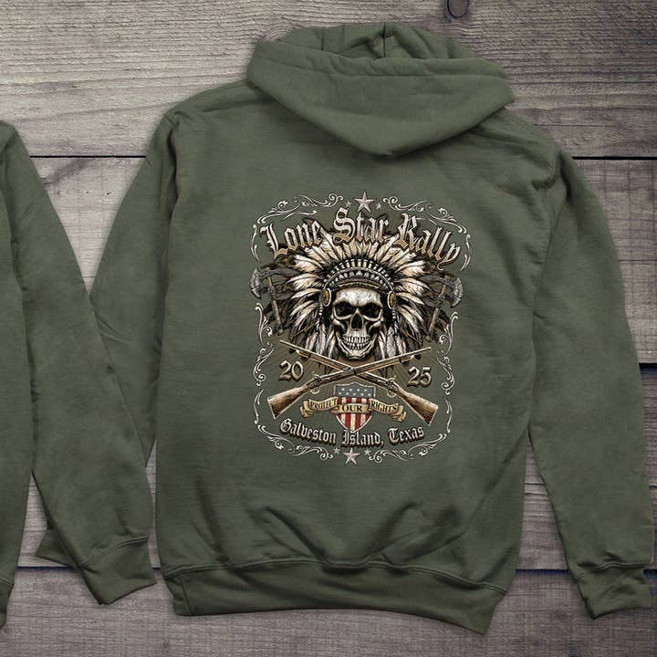 Sweat à capuche Lone Star Chief Skull pour la vente par Artopia