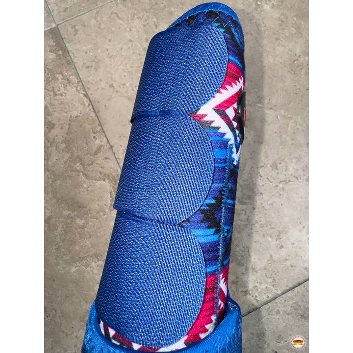 HILASON - Wholesale Horseback Riding Gear - L M S Horse Front Rear Hind Leg Sport Boots Set of 4 Blue