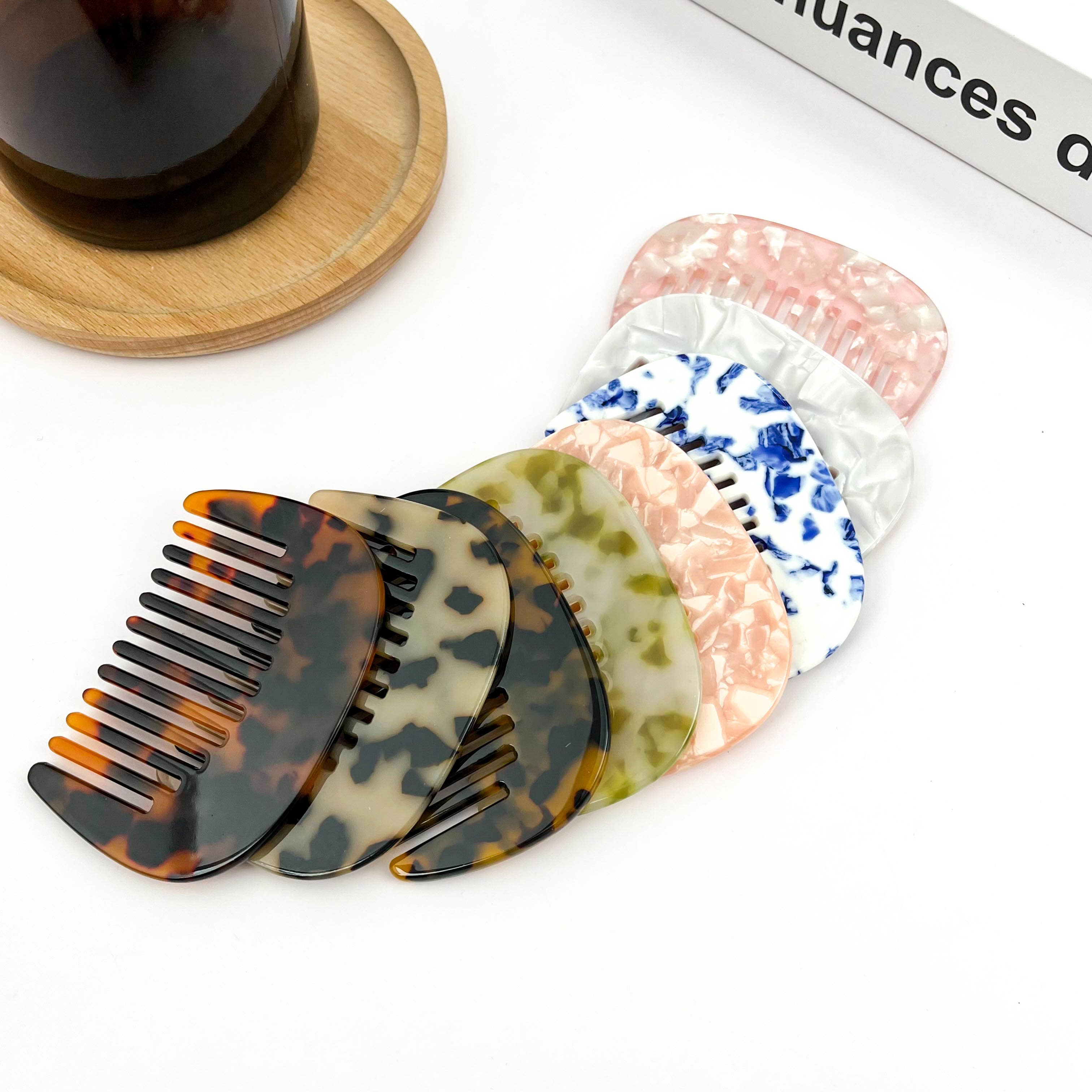 TheDivaSoap – wholesale Hair brush/comb – Acetate Color Comb, Portable Comb13