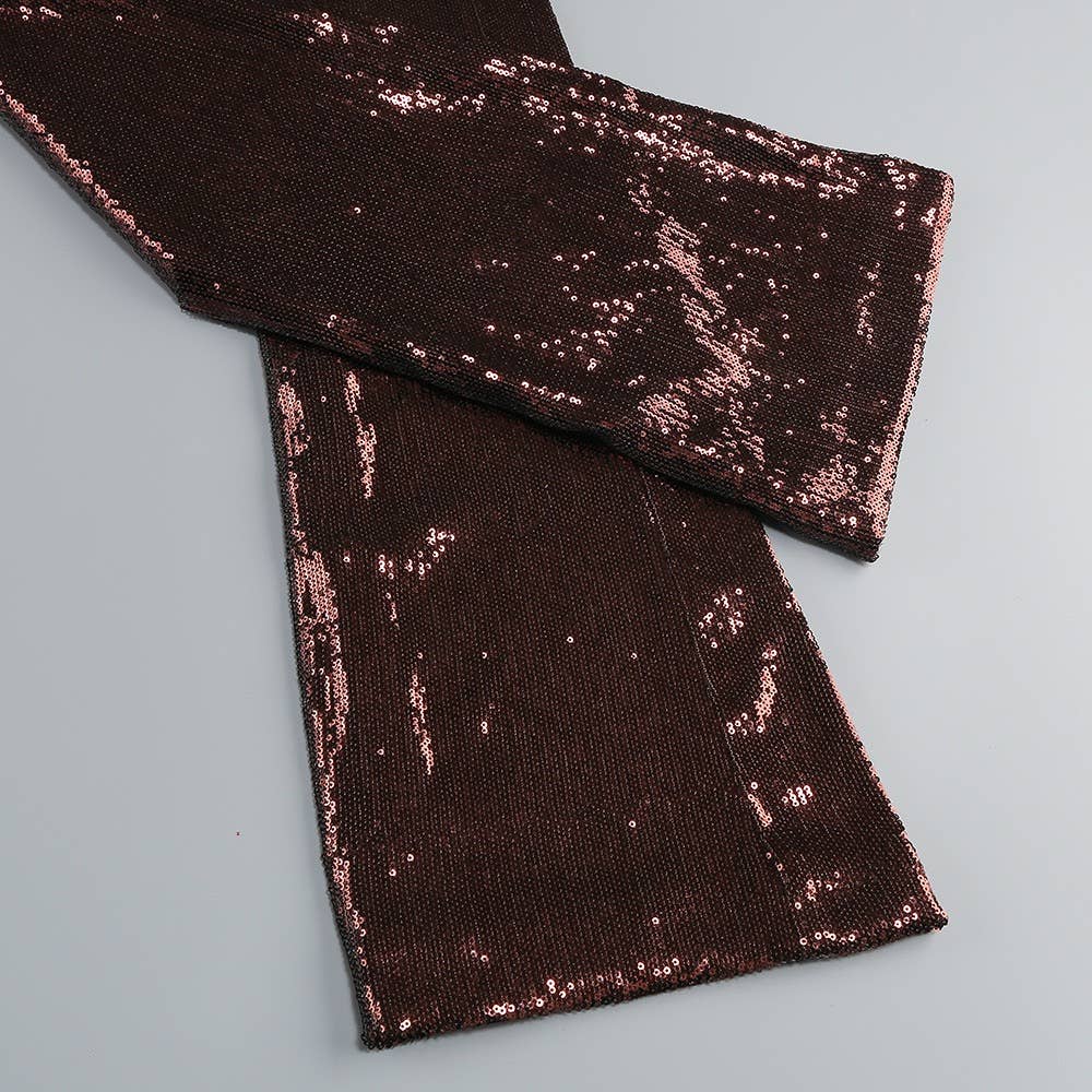 Productseeker - Vendita all'ingrosso Tuta intera - Donna - JP018 Tuta con paillettes dorate, scollo all'americana e vita plissettata15