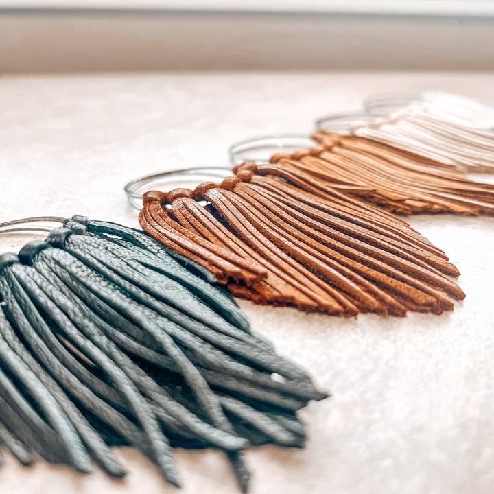 Fringed In Faith - Wholesale Dangle Earrings - Cascade Fringe Hoops Earrings