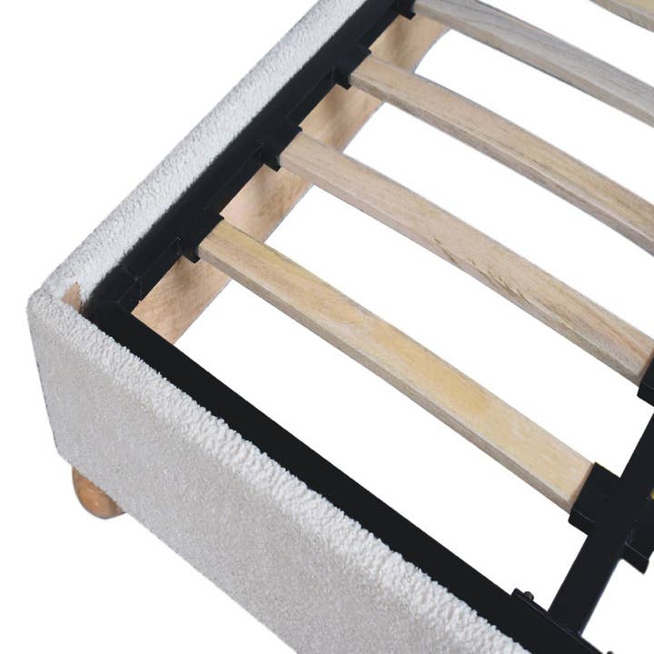 Artisan Furniture – wholesale Bed – Cream Boucle Double Bed3