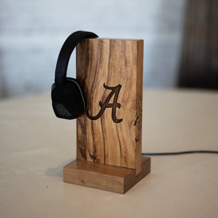 Soporte de madera para auriculares de la Universidad de Alabama para venta al por mayor de Alabama Sawyer