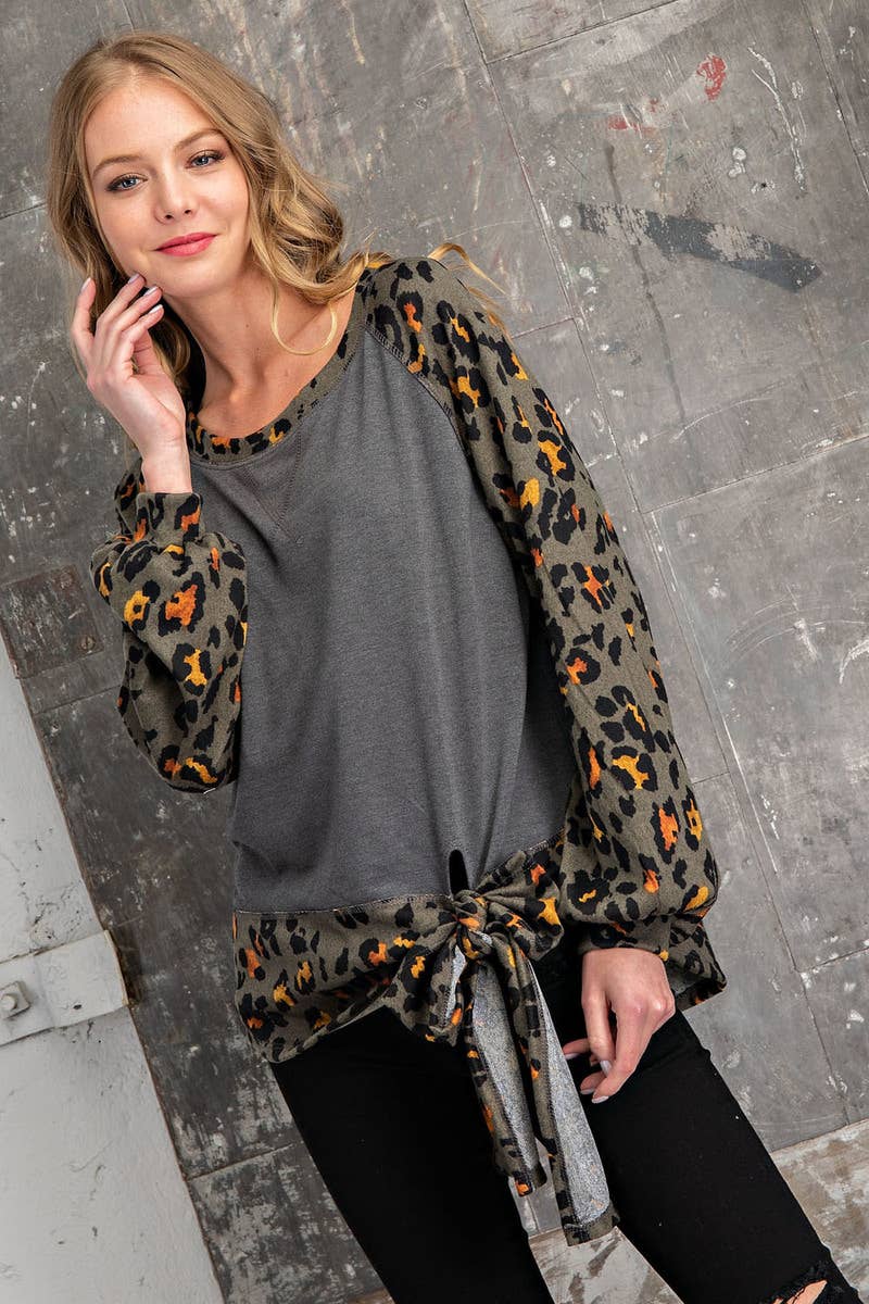 FSL Apparel – wholesale Blus - Dam – ST6610 - Raglantopp i fransk frotté3