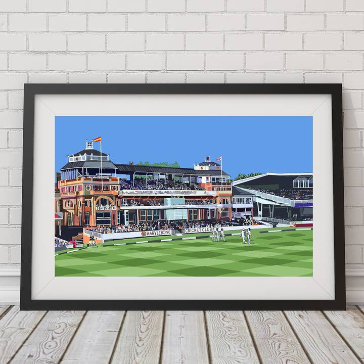Lord's Cricket Ground London Illustration Print for wholesale by Tomartacus