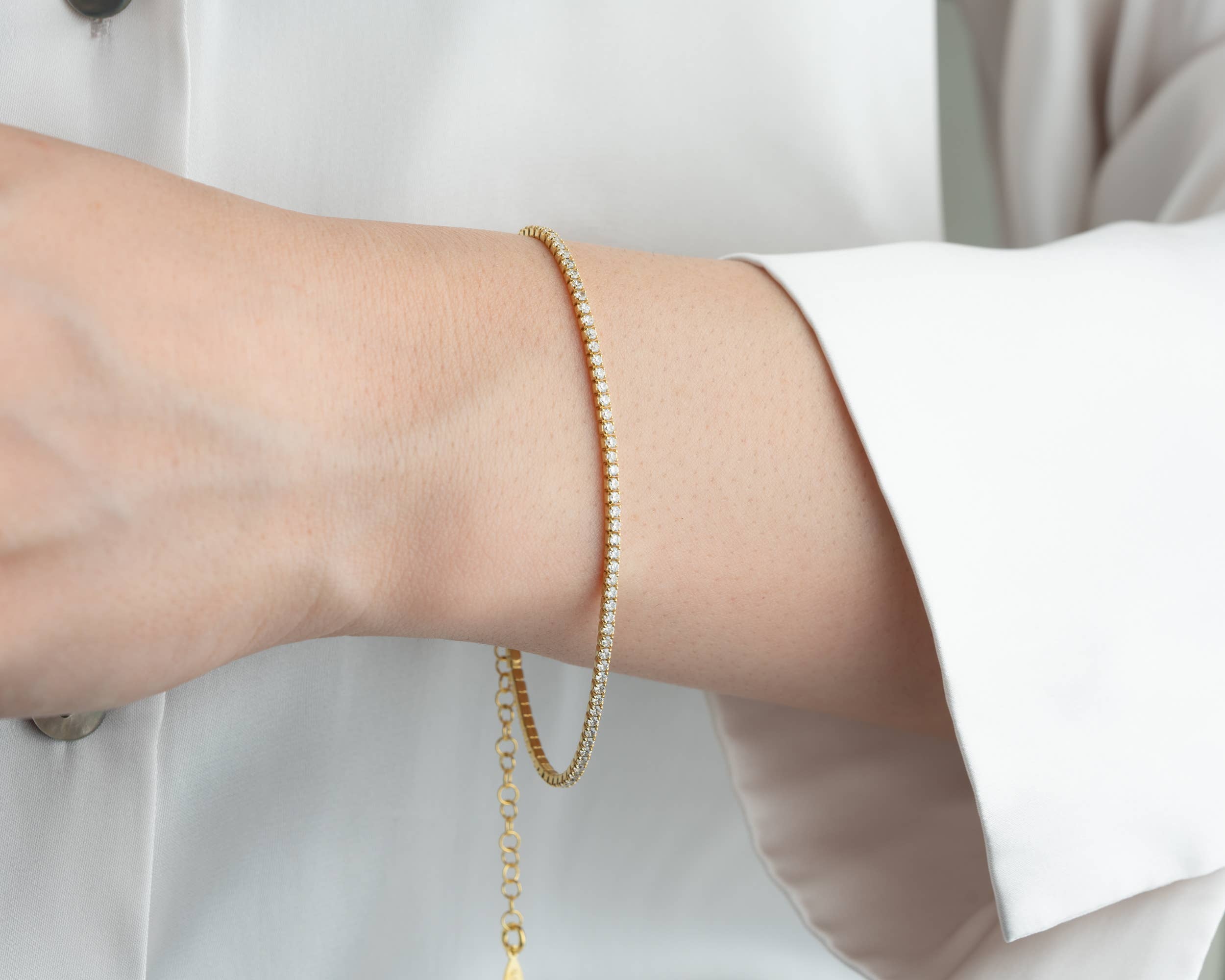 JoyPersonalized - Wholesale Tennis Bracelet - Dainty Tennis Bracelet, Diamond Cubic Zirconia Bracelet 10