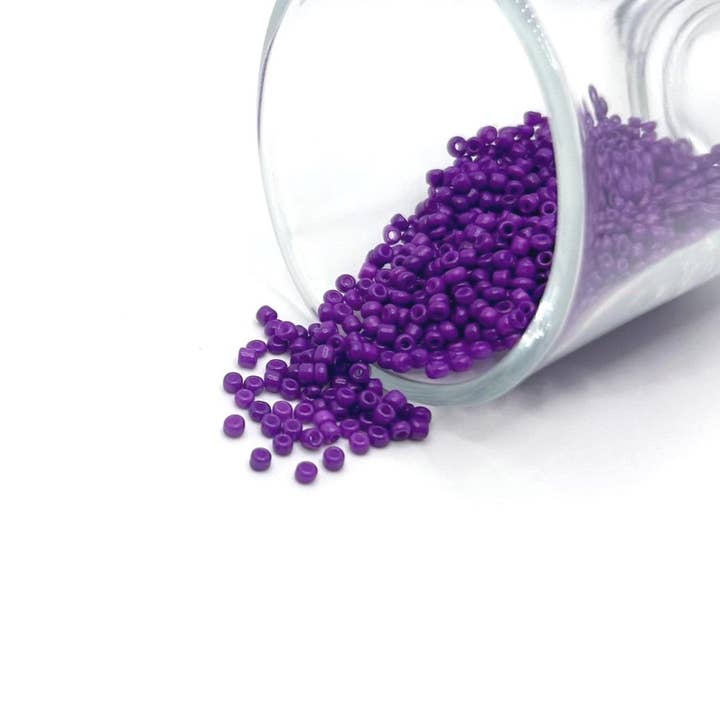 Guerrilla Charm - Wholesale Beads - Purple 12/0 Baking Paint Glass Seed