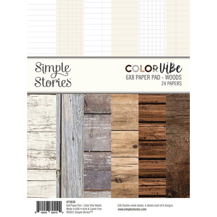 Color Vibe - 6x8 Pad-Woods for wholesale by Simple Stories