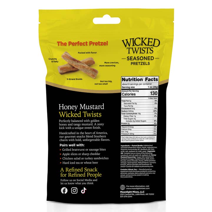 Moonlight Mixes - Wholesale Pretzels - Wicked Twist Honey Mustard 5.5oz1