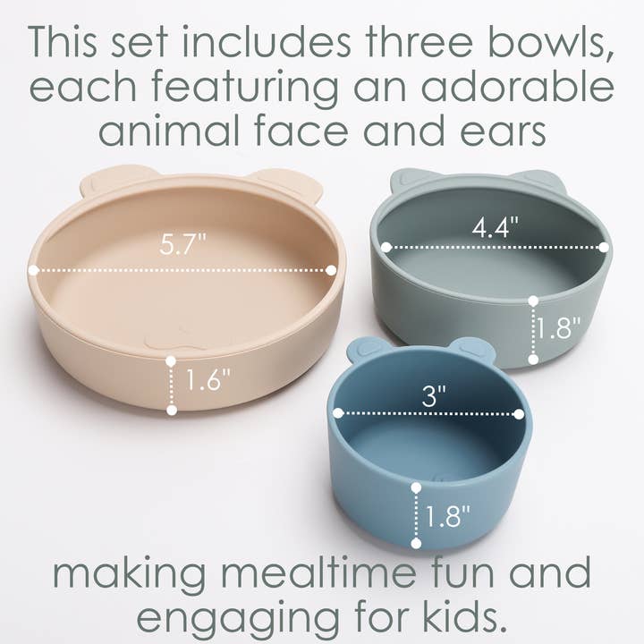 Ali+Oli - Wholesale Snack Box - Kids & Baby - Ali+Oli (3pc) Stackable Snack Bowl Set ( Blue Horizon)7