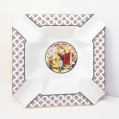 Cenicero de cerámica con logotipo R & J de 4 quilates para venta al por mayor de NICOTEAM EE