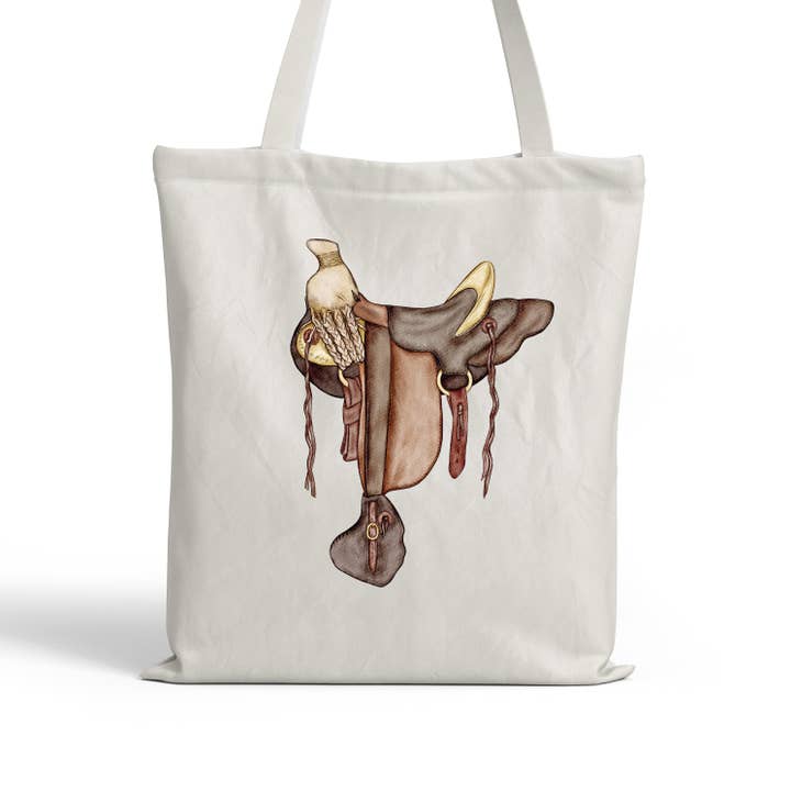 Hawaiian Tree Saddle (Watercolor) Tote Bag for wholesale by Malina Prints
