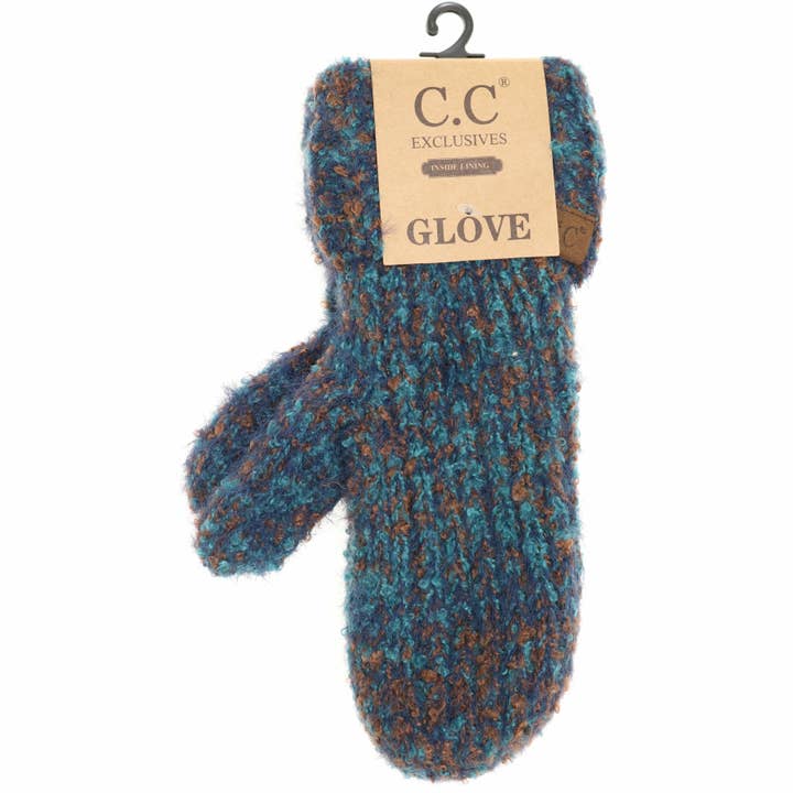 C.C Beanie - Wholesale Mittens - Women's - Soft Boucle Knit CC Cuff Women's Mittens