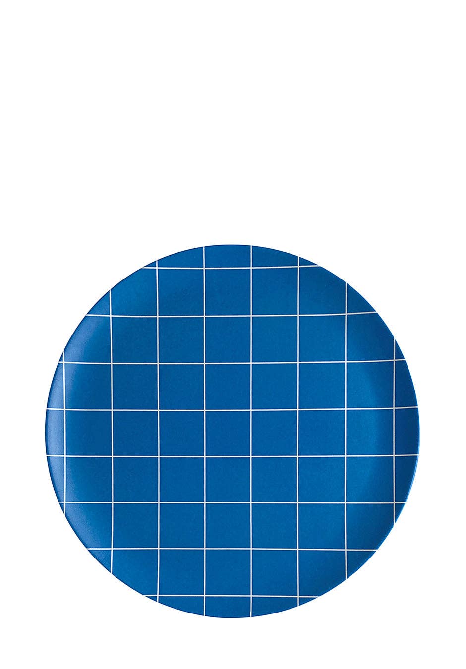 Xenia Taler - Wholesale Dinner Plate - Blue Grid Side Plate - Set of 4