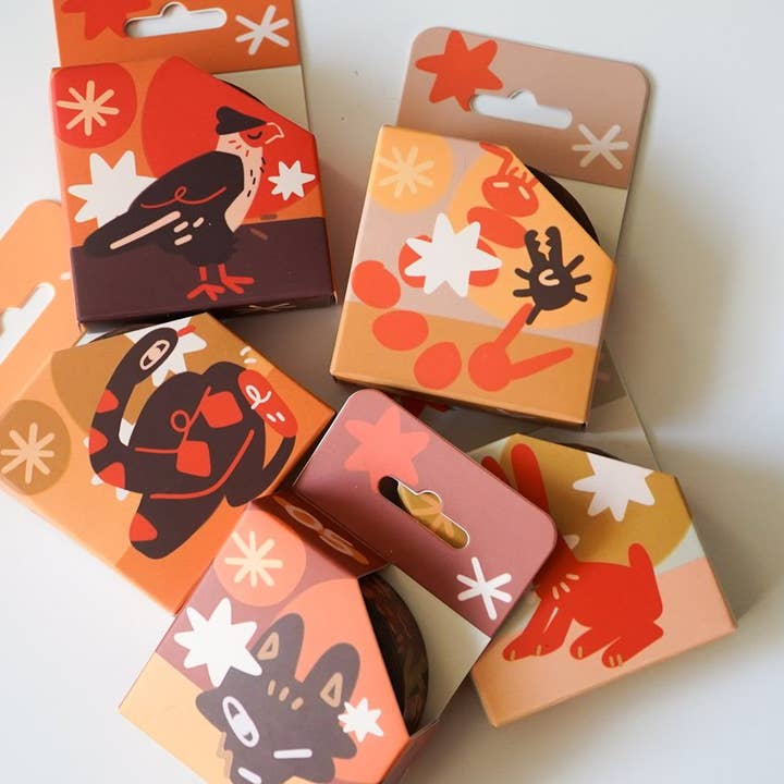 RUBANS WASHI DESERT ANIMALS pour la vente par KOHI & ANDIE