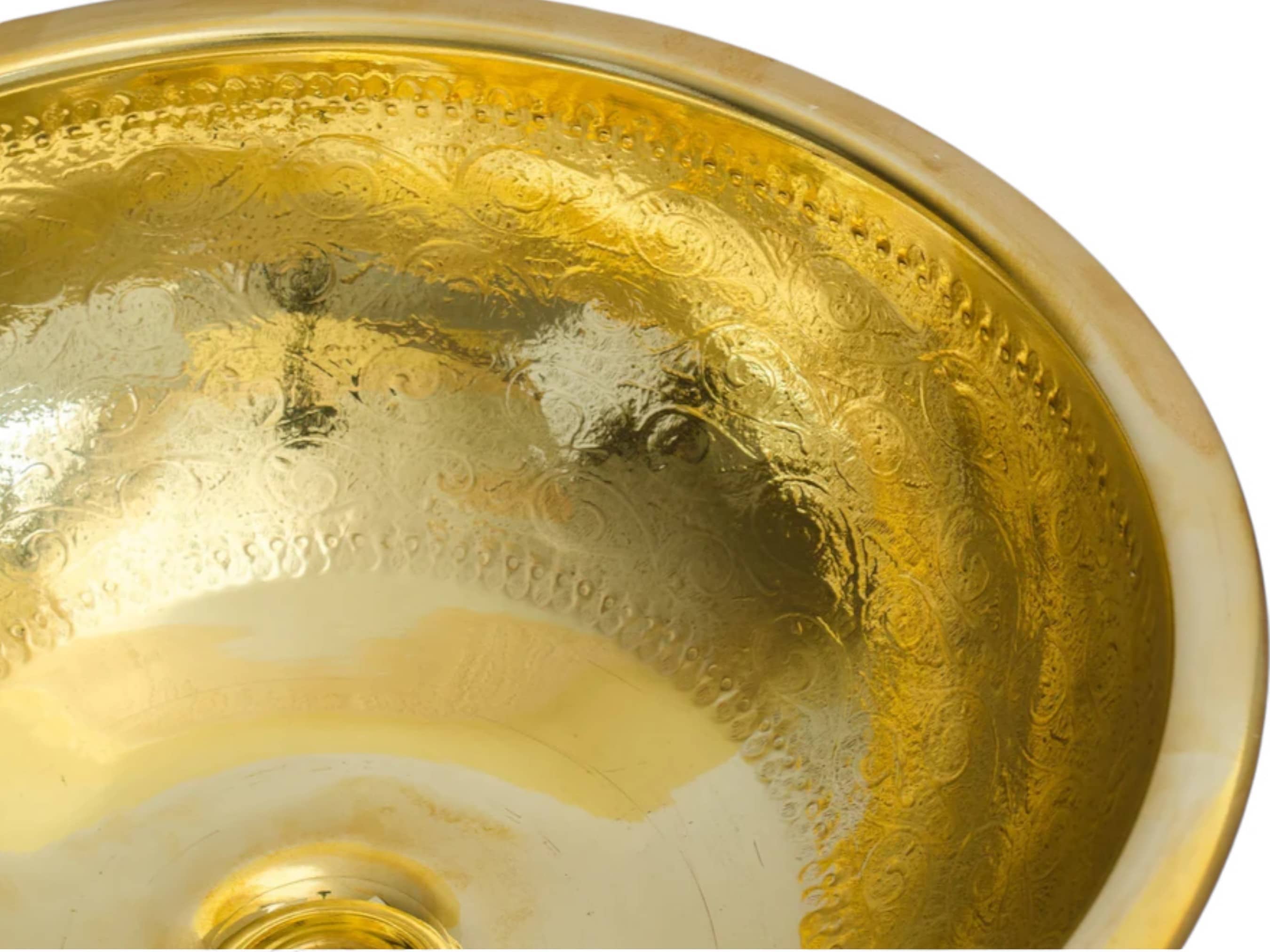 Moroccantastics - Wholesale Sink Strainer/Stopper - Antique Brass Bowl Vessel Sink – Hand-Engraved in Marrakech6