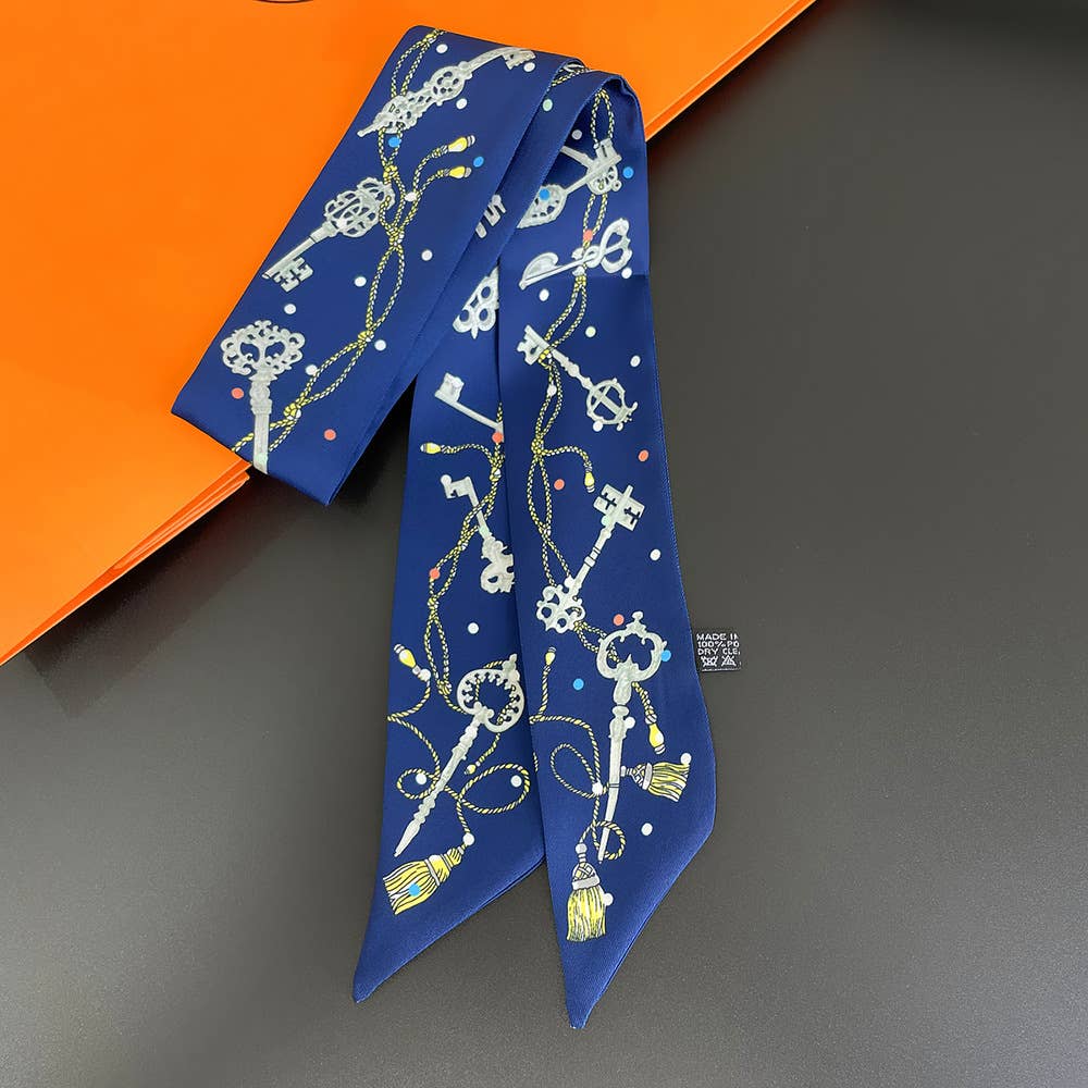 Winding River - Wholesale Scarf - Women's - Key Ribbon Scarf and Round Orange Gift Box 3