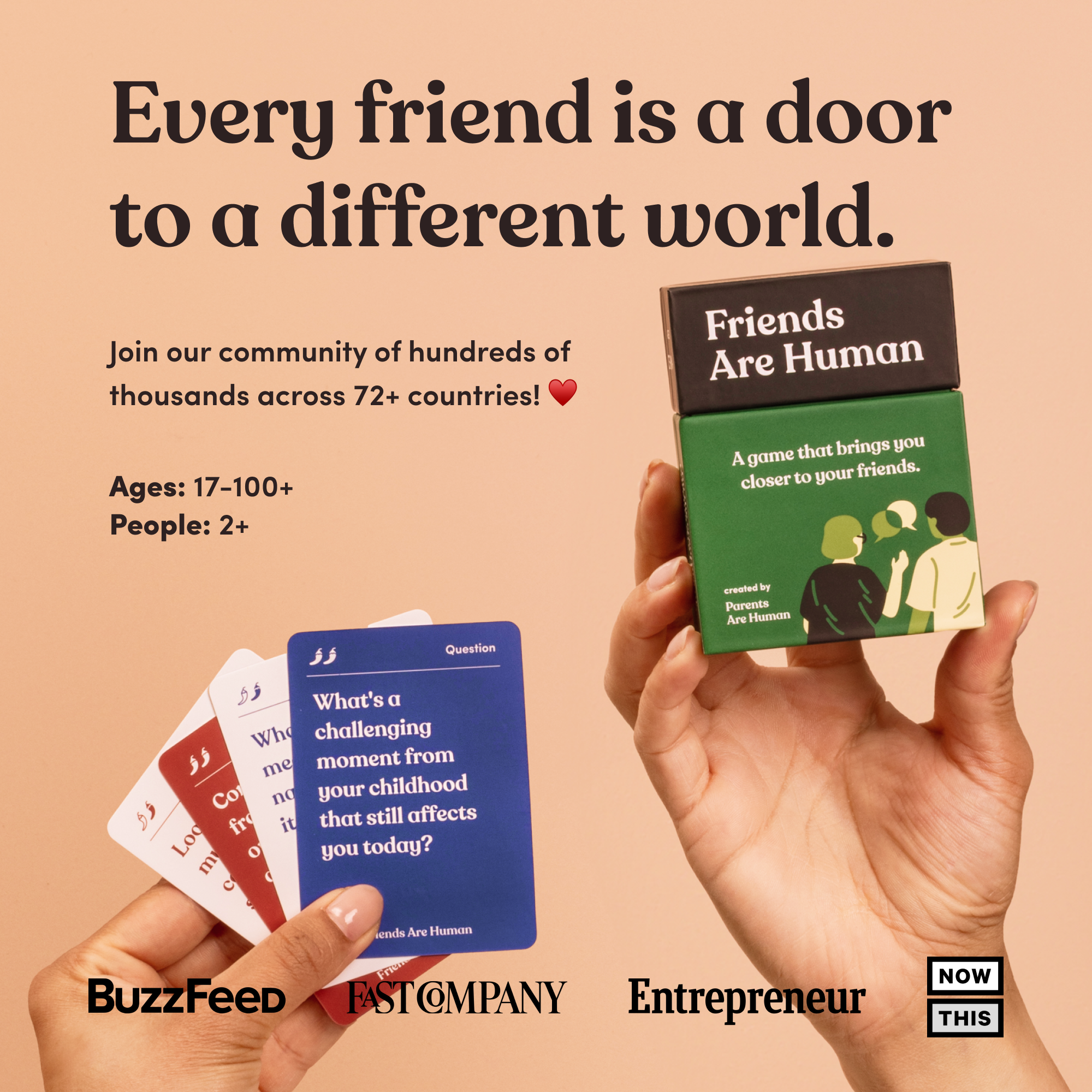 Parents Are Human | Card Games for Family, Love, & Healing - Wholesale Card Game - Friends Are Human1