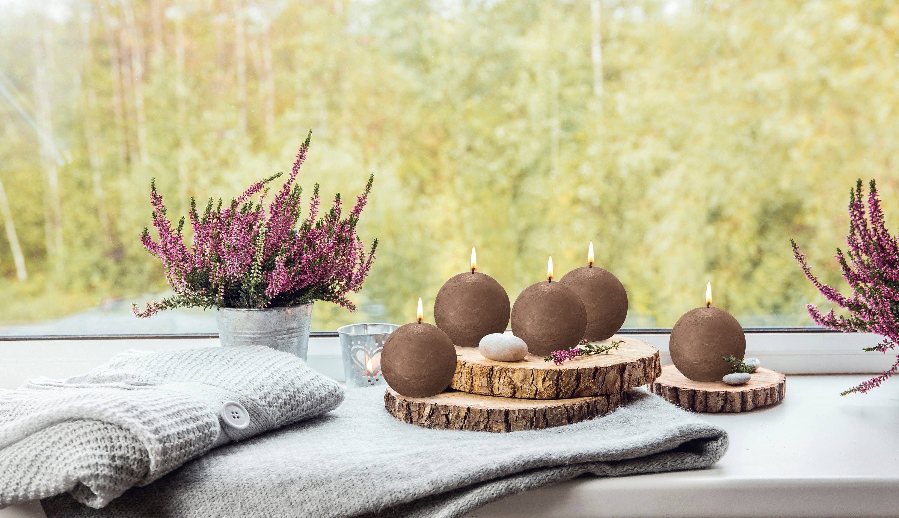 BOLSIUS – Velas de decoração por atacado – 6 Velas rústicas 3" - Inperfuted - Natural - Eco-Friendly - Cera Plant-Based - **Vendido Individualmente65