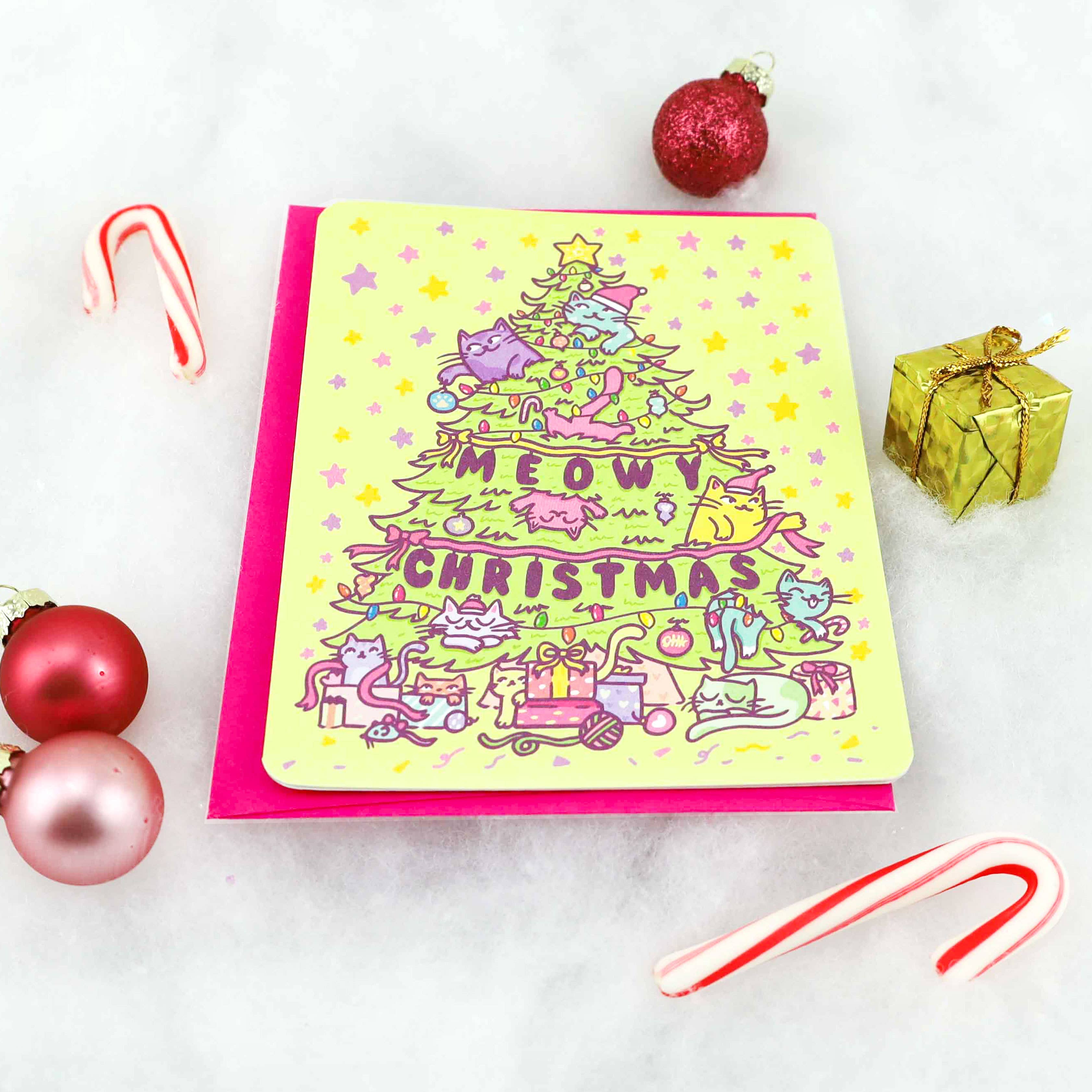 Turtle's Soup – Engroshandel Julekort – Meowy jul kat ferie sæsonkort1