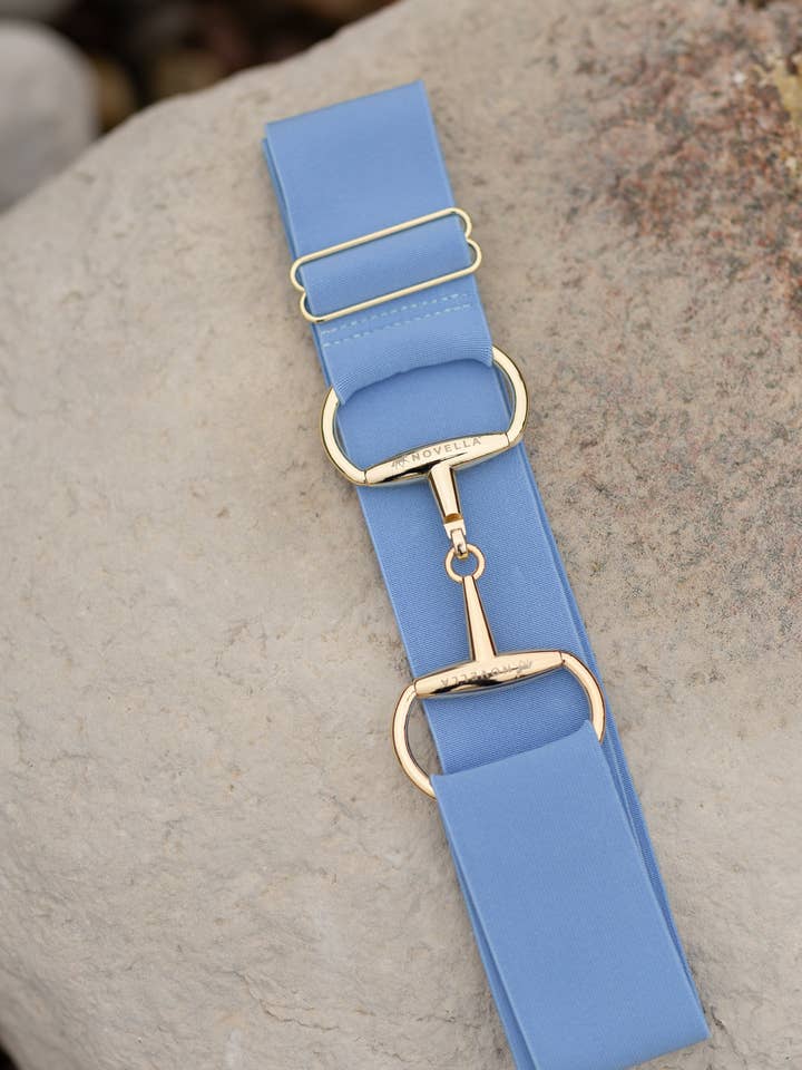 The Novella Pastel Snaffle Belts (Posh Pink + Baby Blue) for wholesale by Novella Equestrian