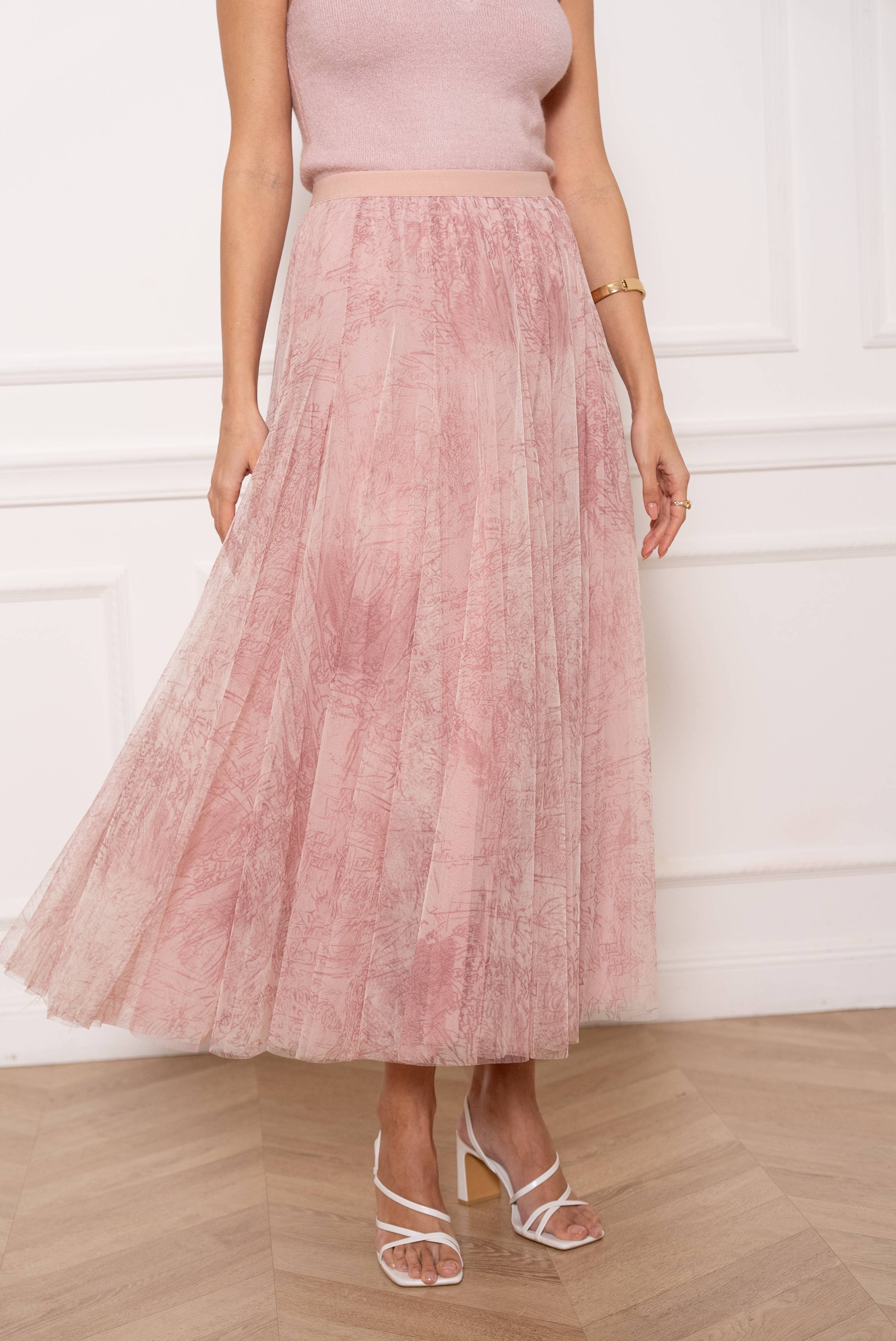 CHOKLATE PARIS – wholesale Kjol - Dam – Ambre kjol i tyll med toile de Jouy-tryck - CK08202-19