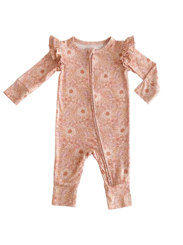 Organic Ruffle All In One- Bloom Floral for wholesale by India and Grace