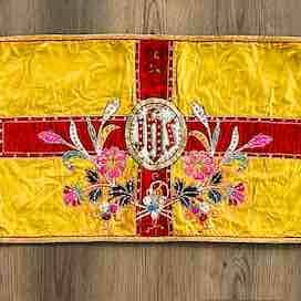 The Niger Bend - Vente Tapisserie/textile - Tissu d'autel en tissu ecclésiastique authentique de conception catholique vietnamienne IHS