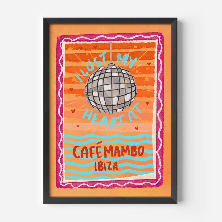 Anpassad ”Jag lämnade mitt hjärta” väggtryck för wholesale av Illustrated by Weezy