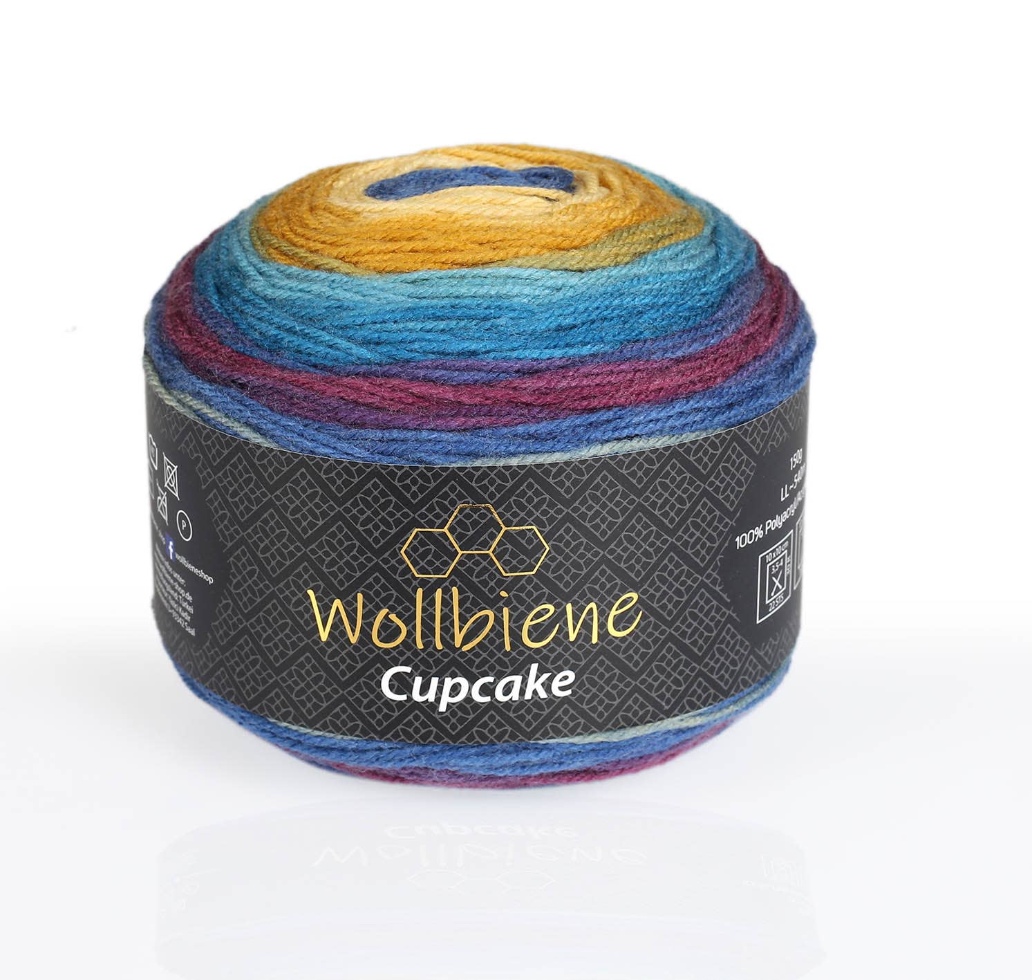 Wollbiene - Venta al por mayor Hilos - lana de lana para tejer cupcake de abeja degradado 150g6