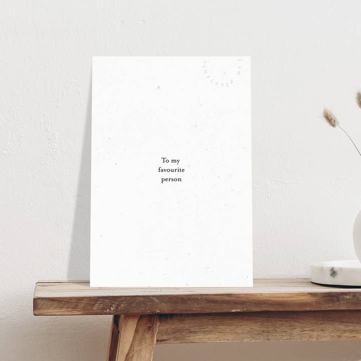 PLANTABLE Greeting Card || FAVOURITE - 6Pack for wholesale by Axel & Ash