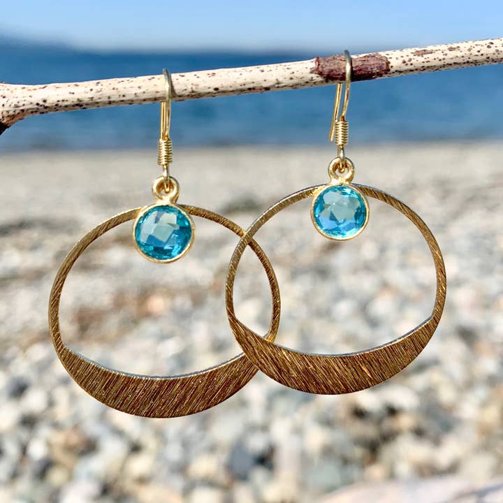 Jo Bird Jewelry - Wholesale Dangle Earrings - Mayan Gemstone Hoop Earrings