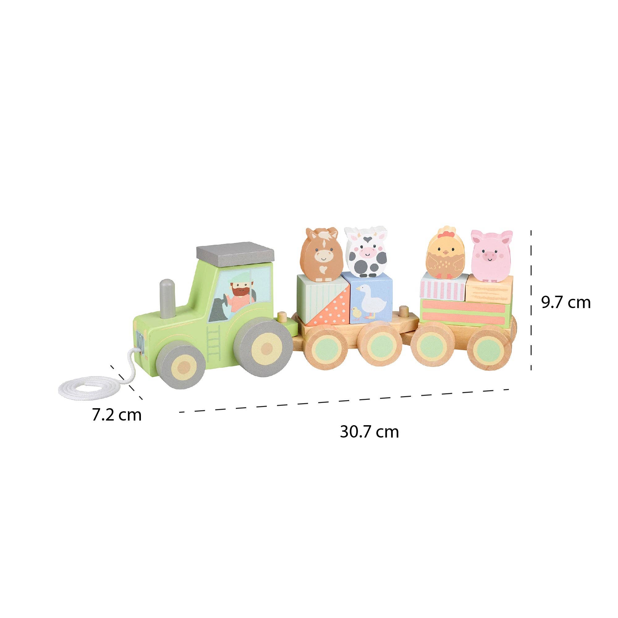 Orange Tree Toys – Brinquedo de madeira - Crianças por atacado – NOVO! Puzzle Train trator de madeira4