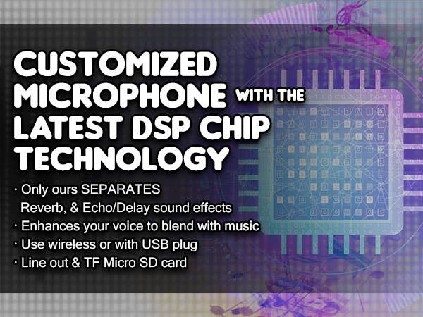 Mainstream Source - Wholesale Musical Instrument - Mainstream Source® Wireless Bluetooth Karaoke Microphone – H14