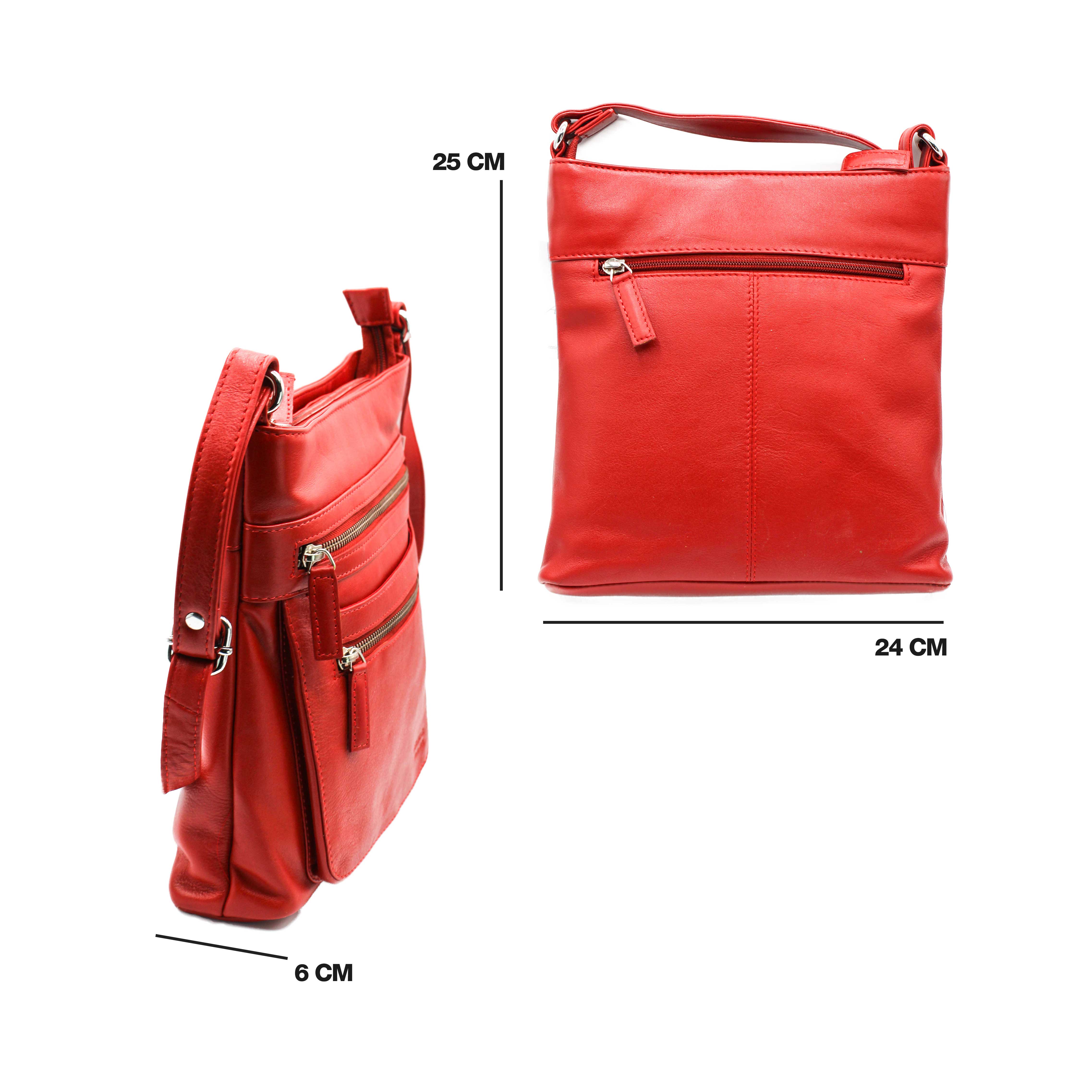 Zerimar 1942 – Großhandel Umhängetasche - Damen – Zerimar Damen Leder Schulterriemen - Exklusiv 25x24x6 cm1