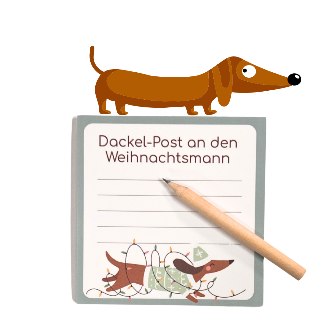 Wunderle GmbH – Engroshandel Julepynt – Dachshund postblok - sødt notesblok7