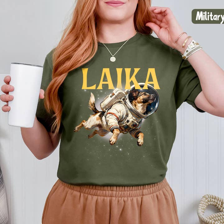 Historical Laika Tee – Space Dog Astronaut Shirt for Gift for wholesale by Vivtrek