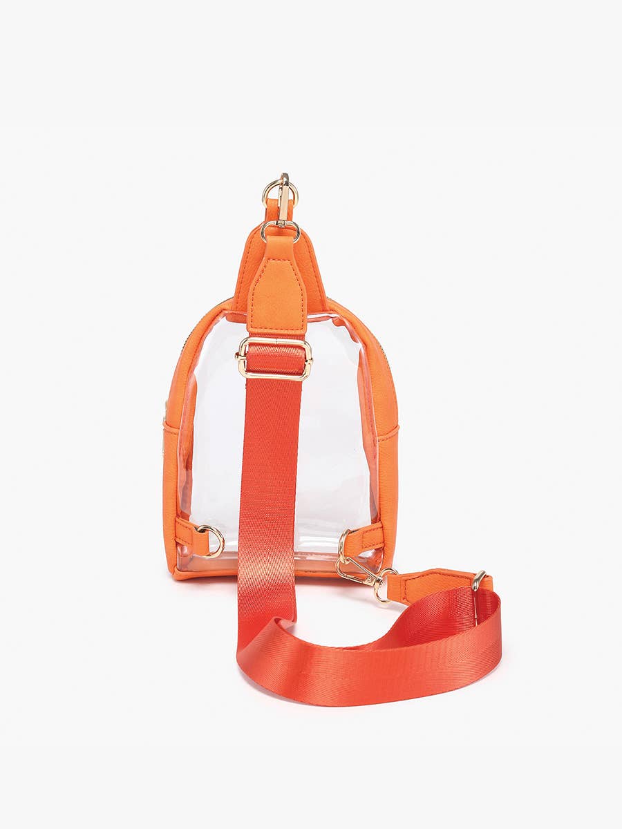 Jen & Co. - Wholesale Crossbody Bag - Women's - M2436CR Ellen Clear Sling Bag w/ Removable Guitar Strap10