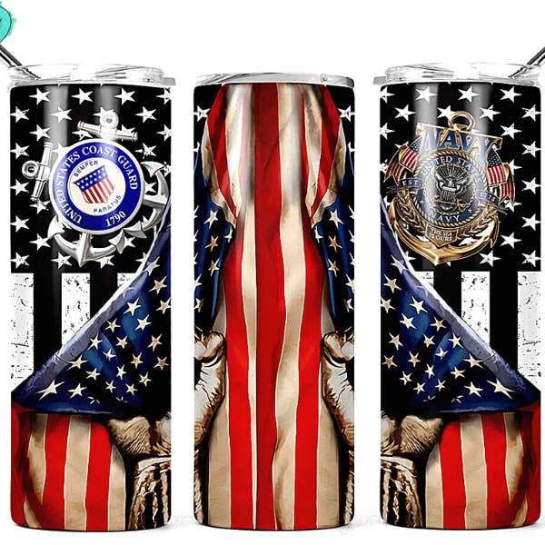 Navy Chief U.S, Flag Drink Tumbler for wholesale by Crafty Casey's Wholesale