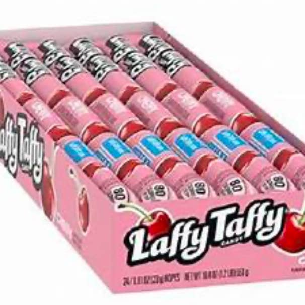 O'Shea's Candies Sweet Shop - Wholesale Taffy - Nostalgic 1975 “ROPES” LAFFY TAFFY CHERRY 🍒 24CT Box2