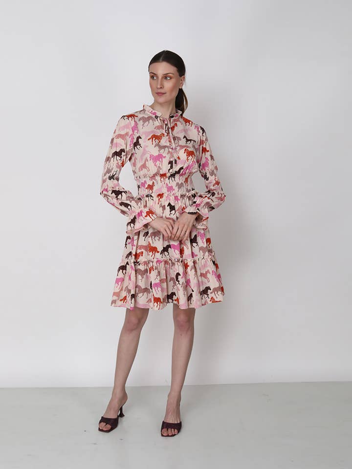 Vestido Mini Pony Rosa por atacado de Love & Liberation