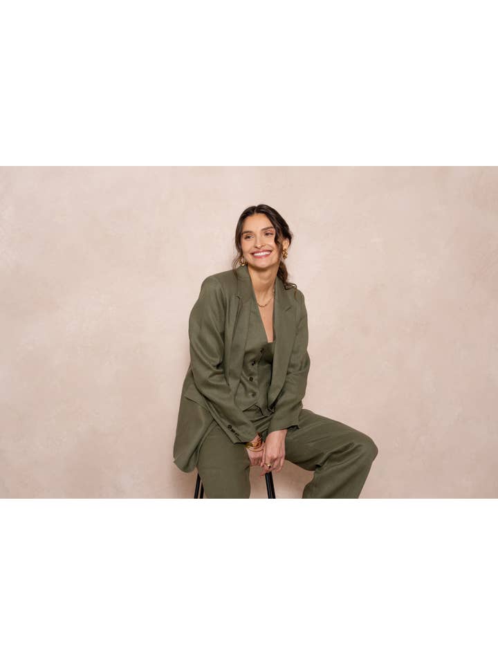 Attentif Paris - Vendita all'ingrosso Blazer - Donna - Giacca blazer in lino premium taglio dritto41