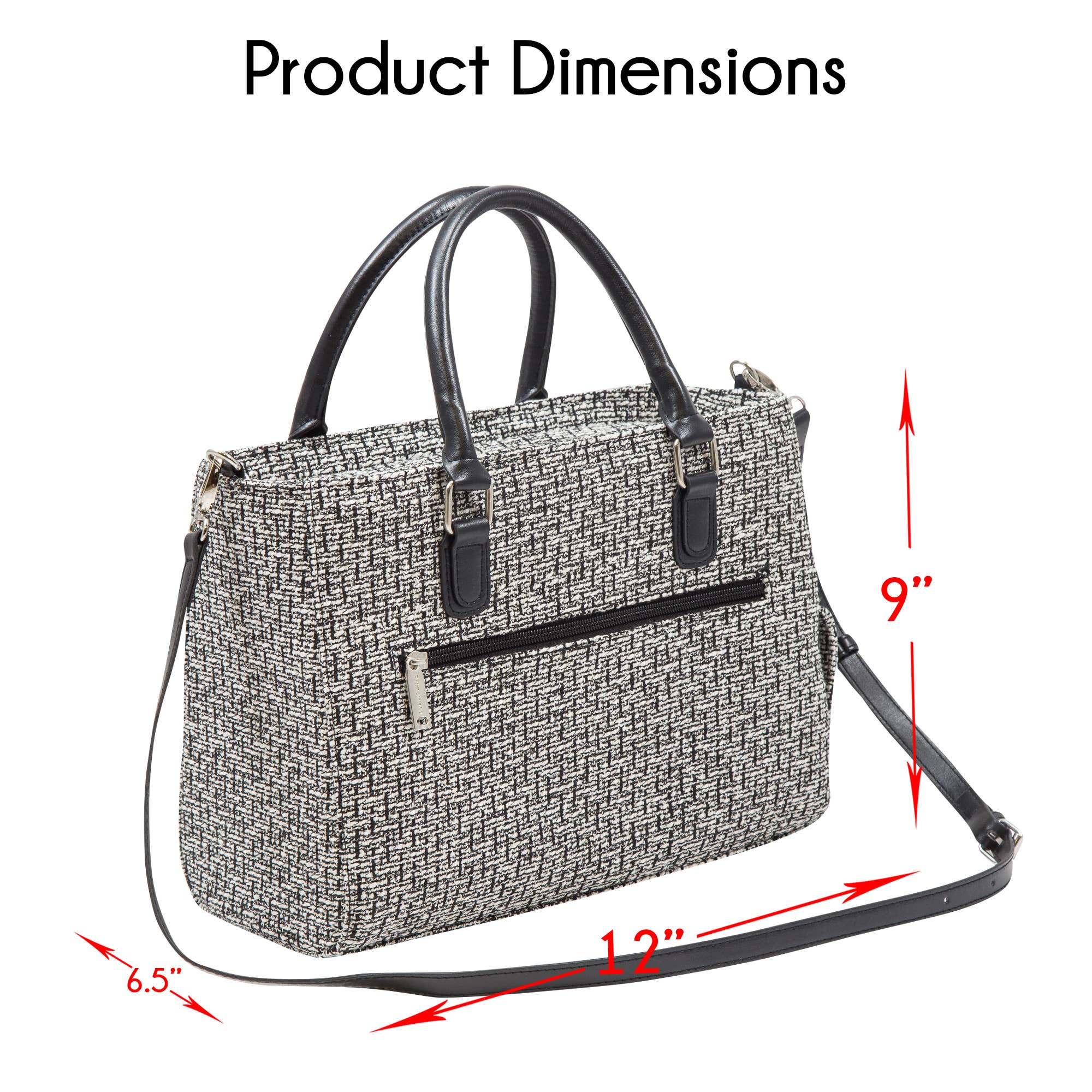 Primeware Inc. - Wholesale Wine Tote - Drink Purse | Wine Purse Tweed Design10