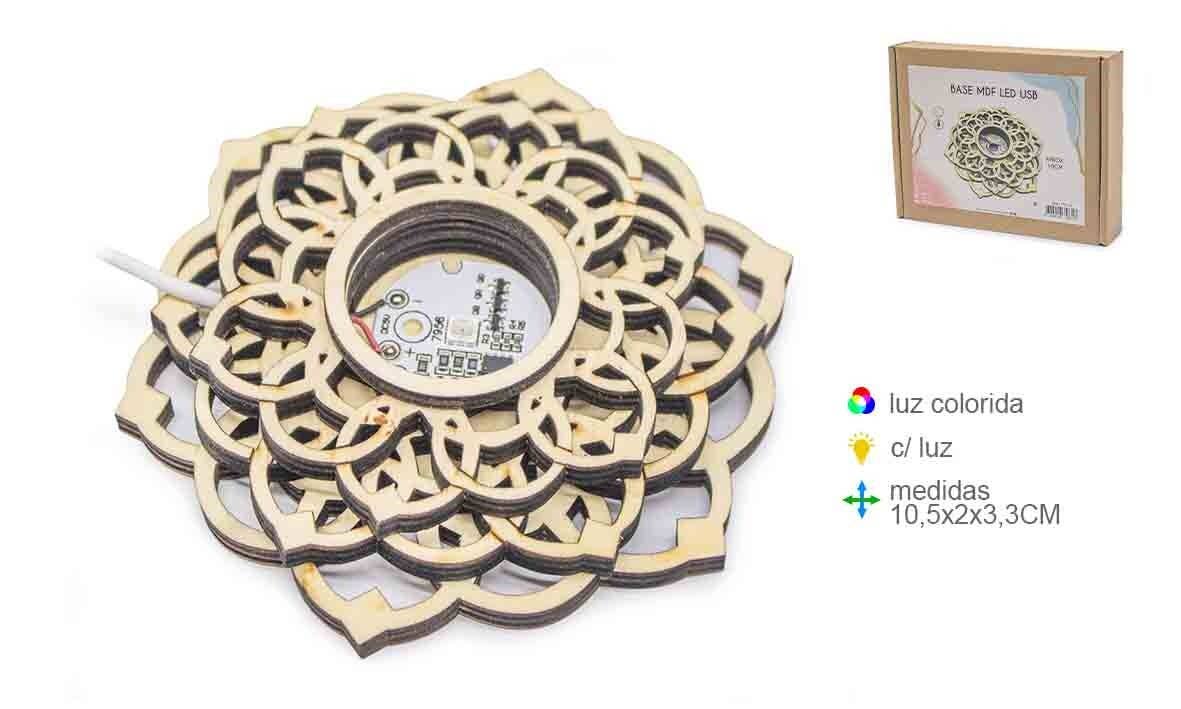 Esoterica Arte - Wholesale Meditation Supplies - Base Mad Light Led Mix Color-Usb 10.5x2x3.3cm0