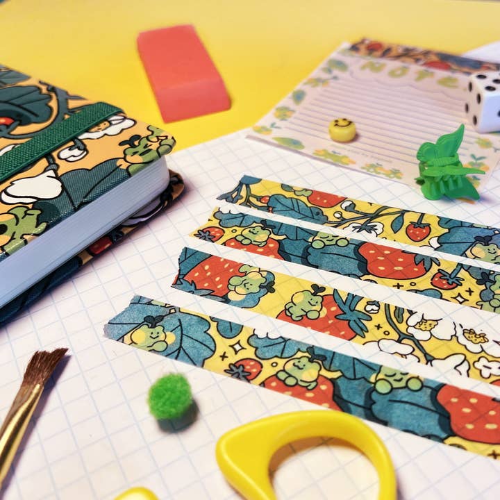 pogpals - Wholesale Notebook - Yellow Strawberry Notebook ✿ Dot Grid A53