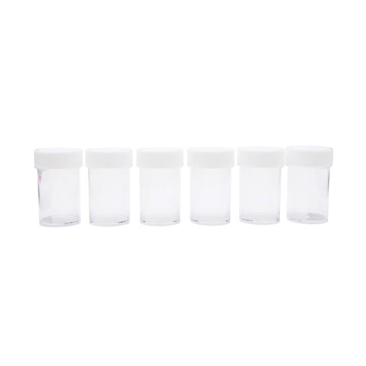 Angels Craft - Wholesale Food Storage Container - Small Plastic Container w/ White Lid 6-ct